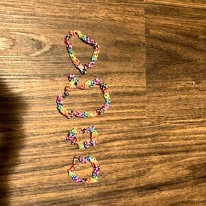 These are some rainbow bracelets really stretchy and it can fit on any size